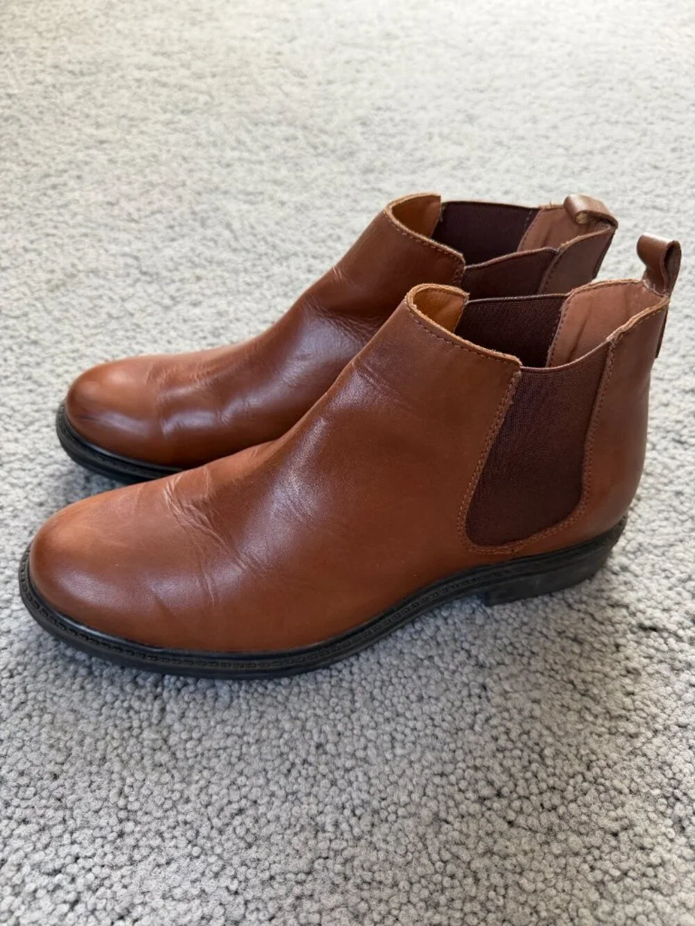 Enzo Tesoti Chelsea Boots - Sz. 41 (US Men's 8.5) -Made in Spain - Brown Leather